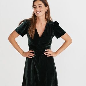 NWOT Madewell Velvet Mini Dress